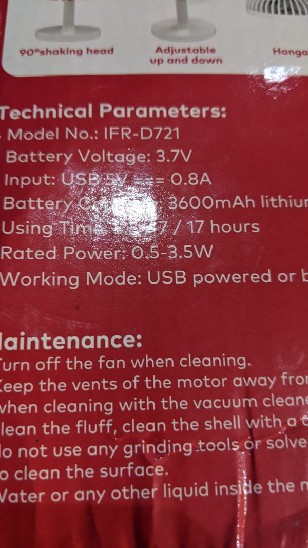 Itel reachable Table fan - Image 3